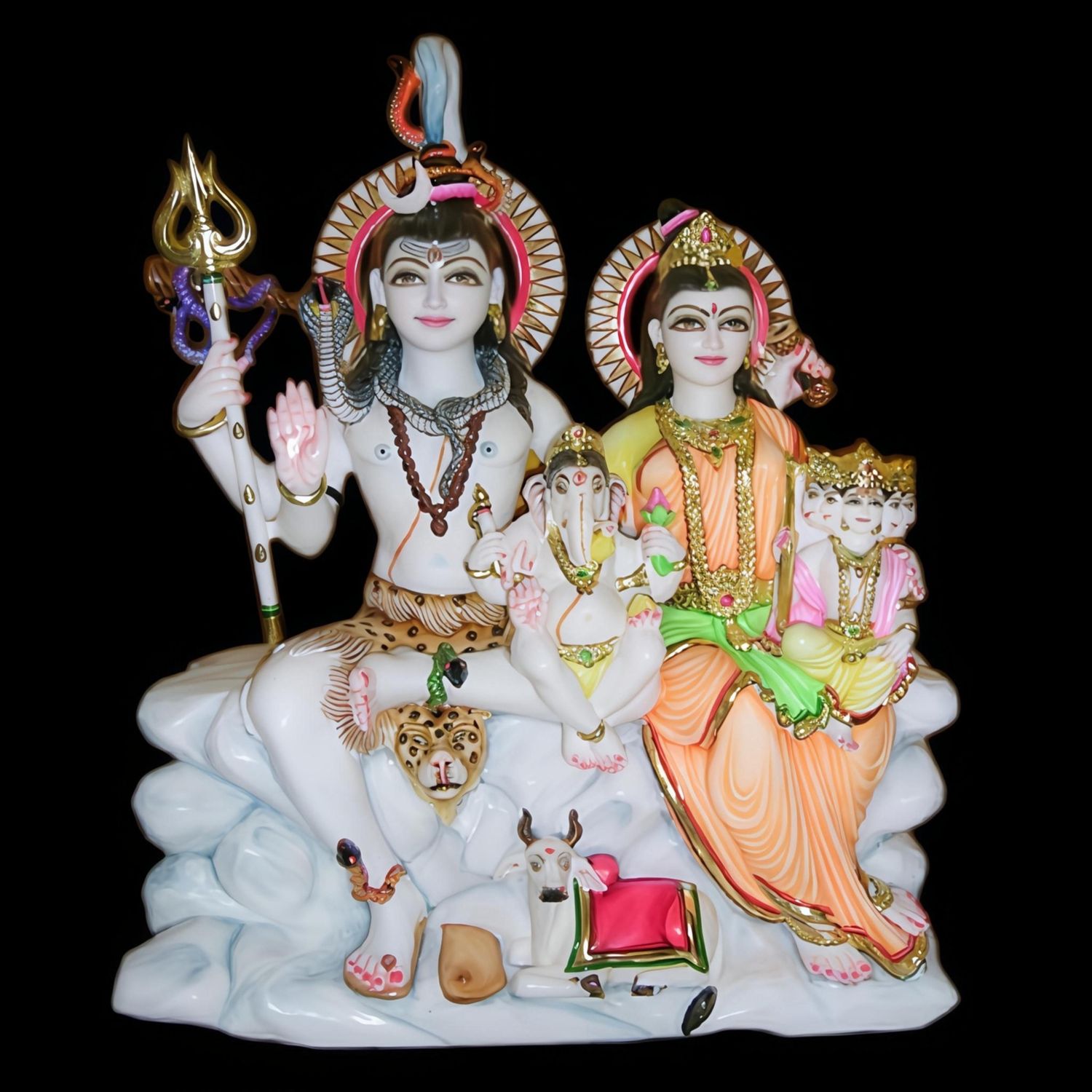Shiv Pariwar Marble Idol photo 1